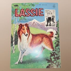 RARE Vintage 1965 Whitman “Lassie” 1134 Coloring Book Complete UNUSED